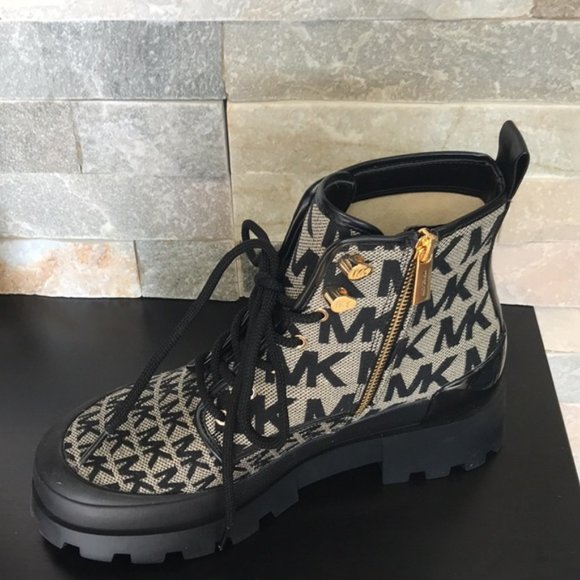 MICHAEL Michael Kors Payton Logo Jacquard Combat Boot - Picture 5 of 7
